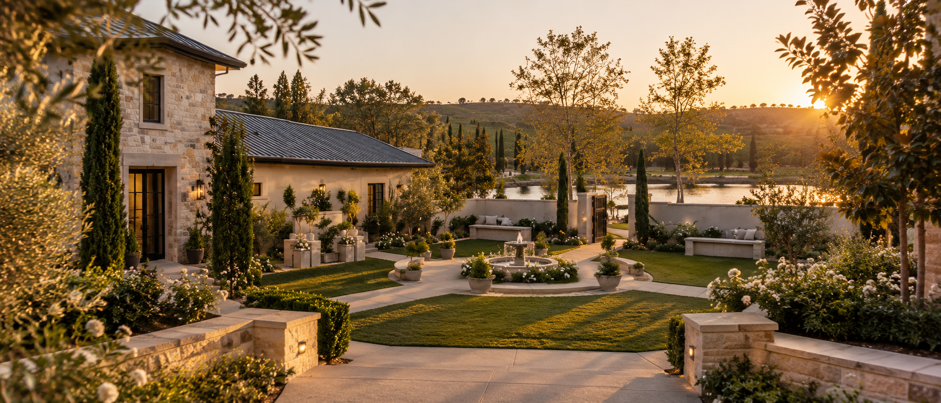 Monte Bella courtyard at Monserate Winery